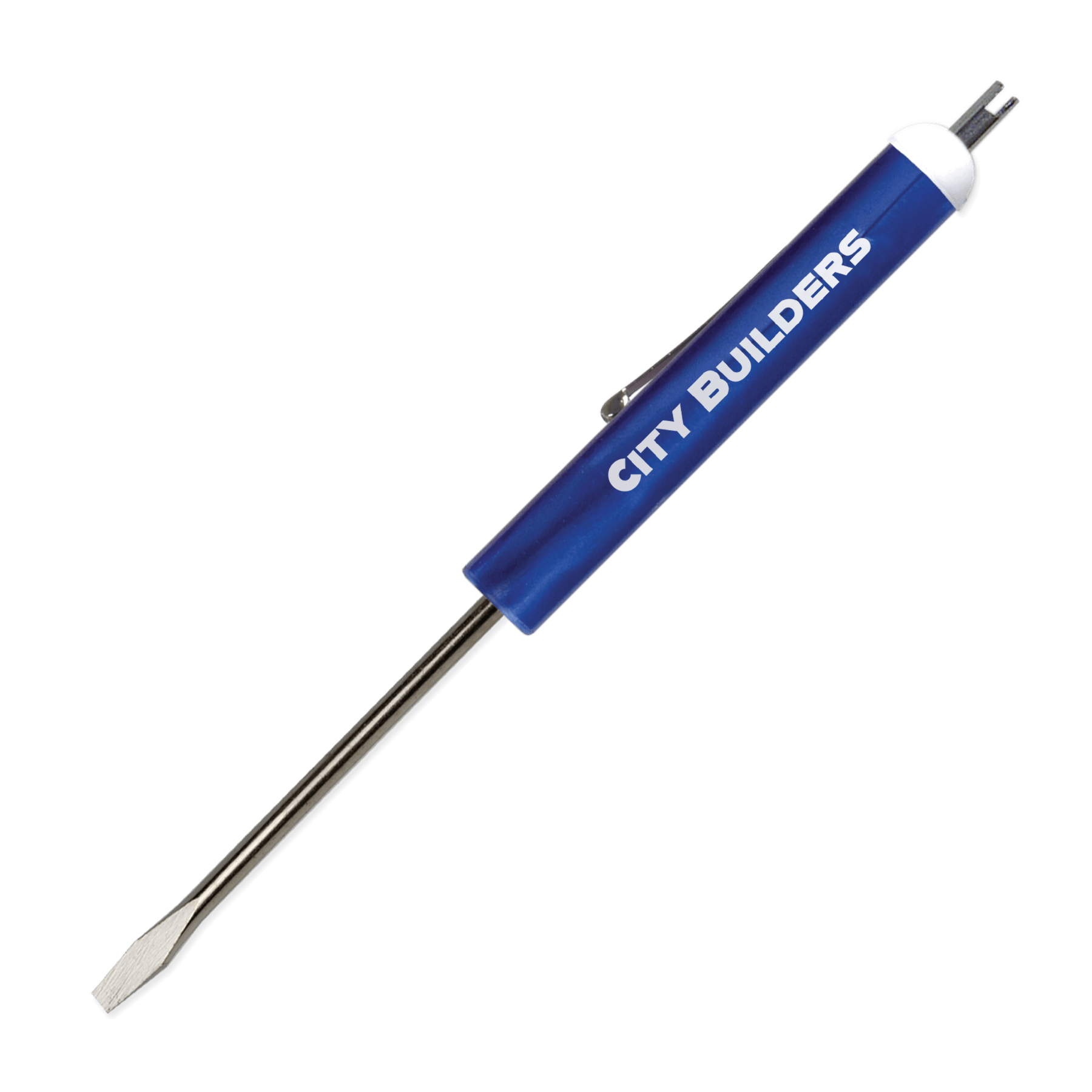Metallic Blue Imprinted